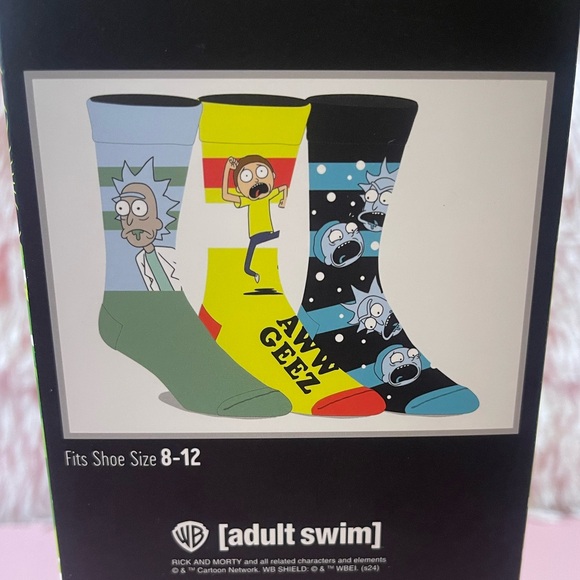Rick And Morty Men’s Crew Socks - Picture 6 of 7